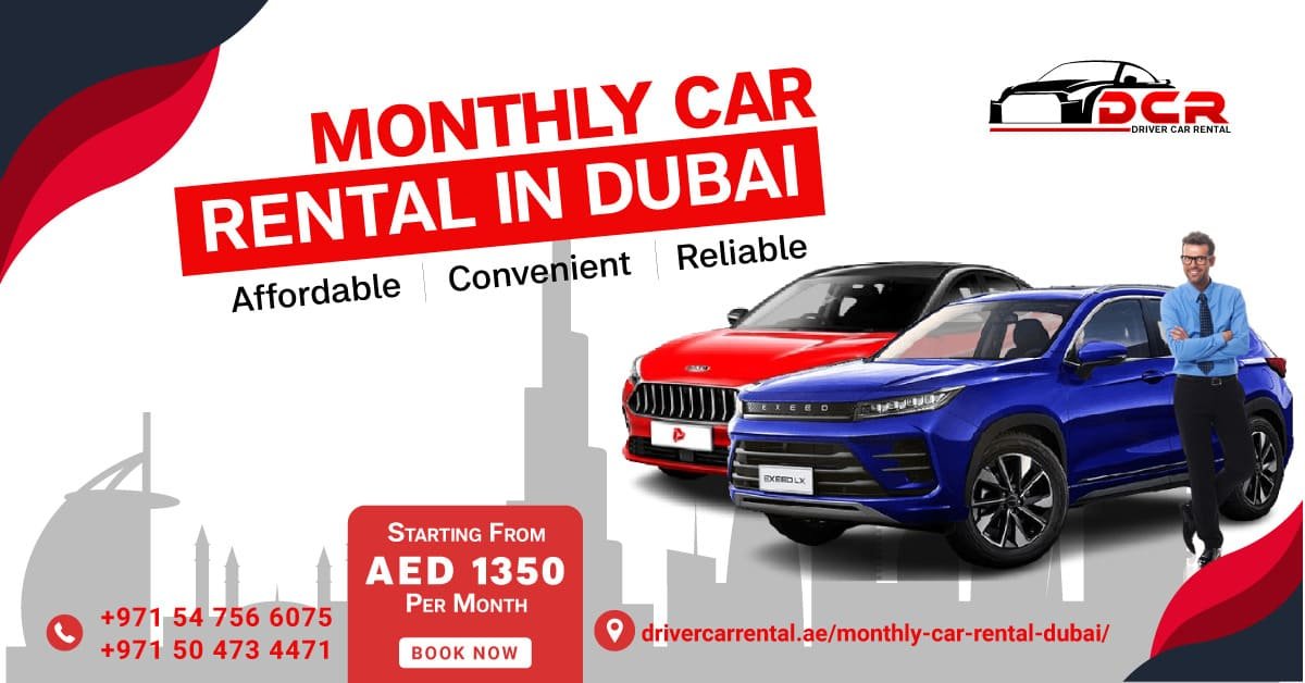 Affordable monthly car rental in Dubai with Driver Car Rental.